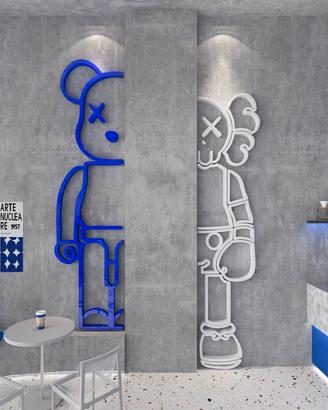 Adesivi d’arredo stilizzati Kraw & bearbrick