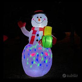 Pupazzo di Neve gonfiabile luminoso da esterno Led