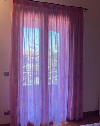 Tenda Cameretta Principesse Rosa per portafinestra