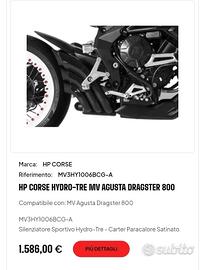 Scarico hp corse hydrotre Nuovo MV Agusta