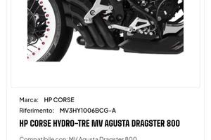 Scarico hp corse hydrotre Nuovo MV Agusta