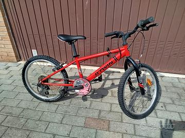 Mountain bike 20" b'twin racing boy 320 rossa