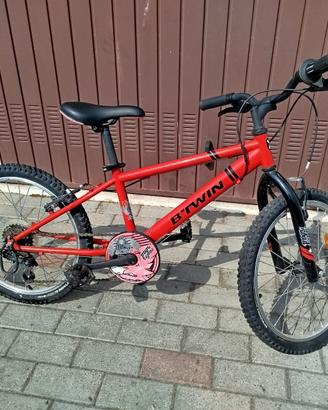 Mountain bike 20" b'twin racing boy 320 rossa