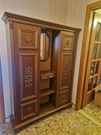 Antico/Vintage Mobile d'Ingresso in Legno 