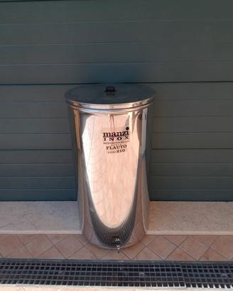 fusto bidone olio 210 litri Manzi acciaio inox 