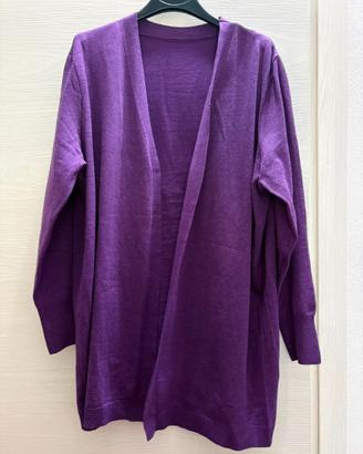 Cardigan lungo viola SHEIN Curve
