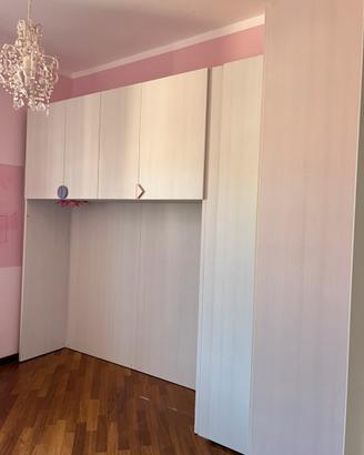 Cameretta completa moderna ad angolo per ragazza