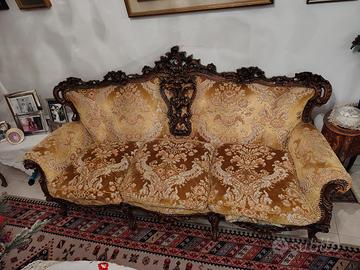 divano vintage  anni 70 + 2 poltrone abbinate