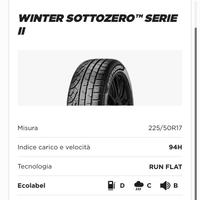 Pneumatici Invernali - BMW X1  225/50 R17 RUN FLAT