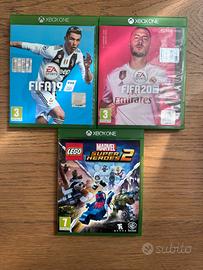 3 GIOCHI XBOX ONE – FIFA 19-20, LEGO MARVEL SUPERH