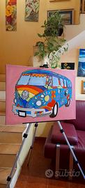 Dipinto Pulmino Volkswagen Pop Art (Valuto Scambi)