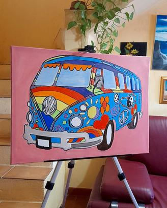 Dipinto Pulmino Volkswagen Pop Art (Valuto Scambi)