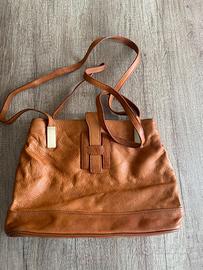 Borsa vintage anni 80 in vera pelle