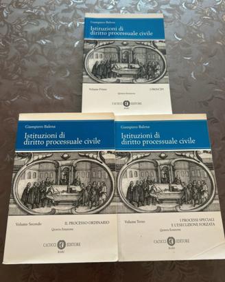 3 volumi di diritto processuale civile _ Balena
