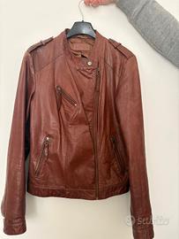 Giubbotto in pelle marrone - Camaieu