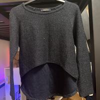 Maglione blu metallizzato