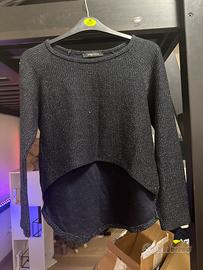 Maglione blu metallizzato