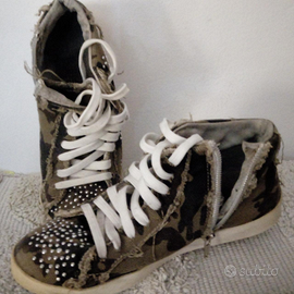 Sneakers da donna tg 37 mimetico militare