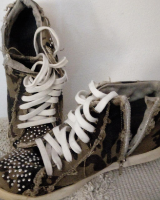 Sneakers da donna tg 37 mimetico militare