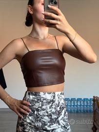 Crop top di eccopelle S