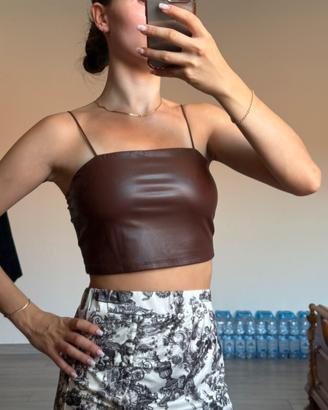 Crop top di eccopelle S