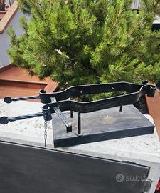 MORSA PORTA PROSCIUTTO IN LEGNO E FERRO - RISTORAN