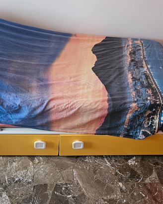 cassettone letto con materasso quasi nuovo 
