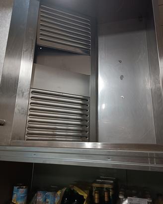 cappa inox con filtri