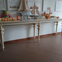 consolle shabby bianco