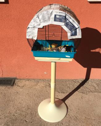 GABBIA GABBIETTA PER UCCELLI UCCELLINI CANARINI