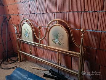 letto ottone matrimoniale dipinto a mano