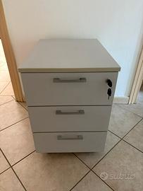 Cassettiera da sotto scrivania robusta con ruote