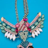 Parure bijoux vintage collana dorata con fiocco