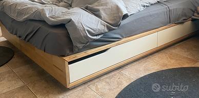 Base letto per materasso con 4 cassettoni