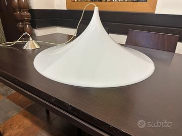 LAMPADARIO  SOSPENSIONE BIANCO OPALINE