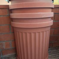 Vaso alto a parete con sottovaso