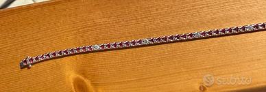 Bracciale in oro 18c con diamanti e rubini