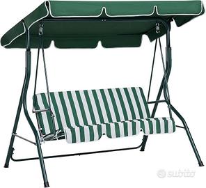Dondolo da giardino Bianco e Verde