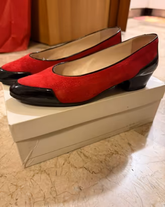 Décolleté vintage Locatelli rosse e nere