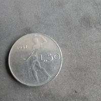 MONETA 50 Lire Vulcano 1957 - Repubblica Ita SPL