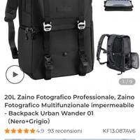 zaino fotogra k&f  20L urban wander