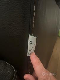 divano in vera pelle Calia