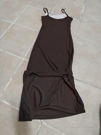 Abito Midi Marrone a Costine - Made in Italy 