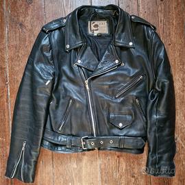 Giubbotto in pelle vintage AMI London chiodo