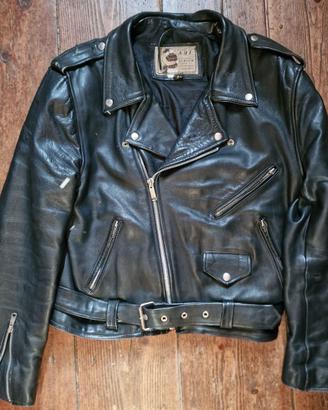 Giubbotto in pelle vintage AMI London chiodo