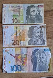 Lotto 3 Banconote Slovenia Vintage