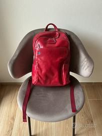 Zaino Piquadro unisex in pelle rossa | 15 litri