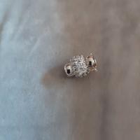 Chiusura per perle Sfera in argento con zirconi