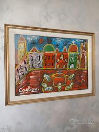 Quadro Piazza Vecchia di Stefano Caglioni