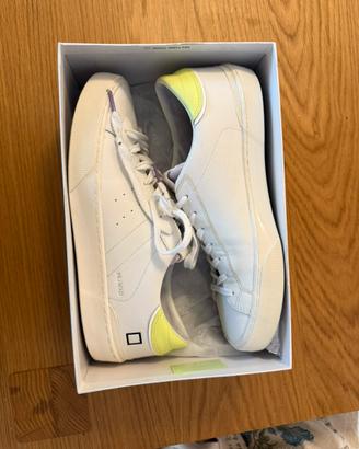 D.A.T.E. sneakers bianche unisex in pelle